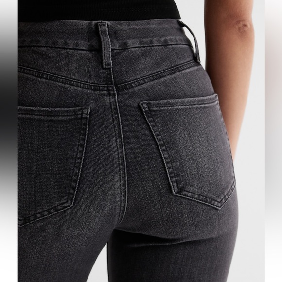 ❌SOLD Express Mid Rise Skinny Ultra Hyper Stretch FlexX Black Jeans - Picture 2 of 7